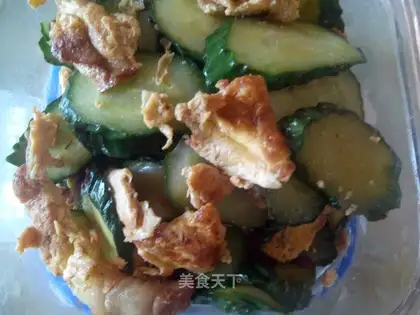 cucumber fried eggs
