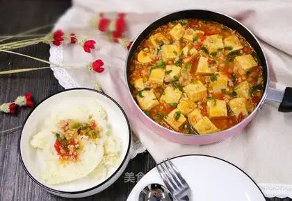 The appetizer is frozen tofu