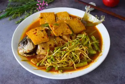 Tofu-burned mackerel