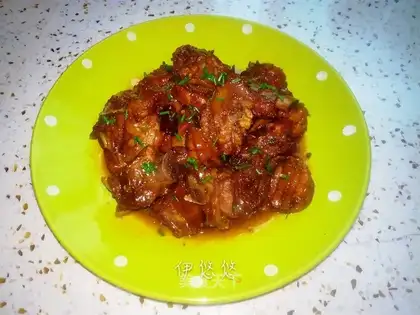 The abalone burns the ribs