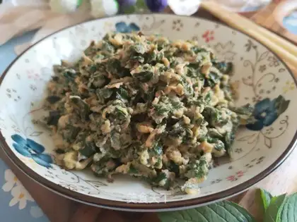 Mint fried eggs