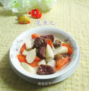 Carrots boil duck legs white