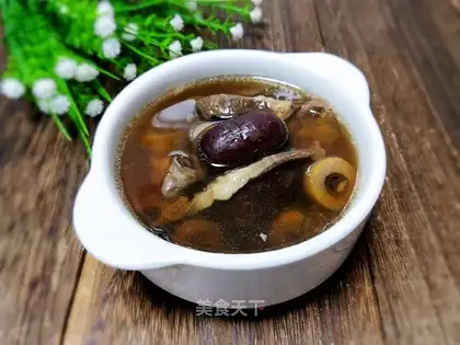 The olive plaster and pork heart soup