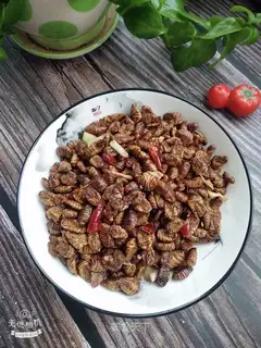 Fried silk