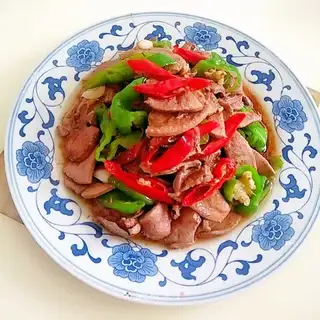Twin peppers, pork liver