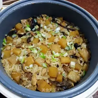 Potato gravy mushroom chicken rice