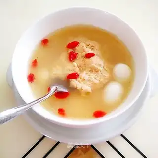 Quail egg soup