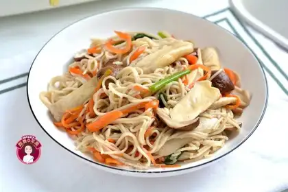 Puffed meat noodles