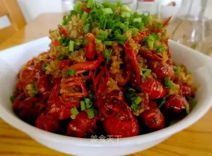 Garlic fan lobster