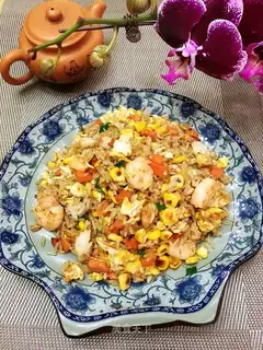 Egg shrimp fried rice
