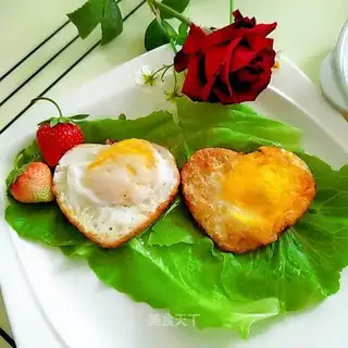 Heart-shaped eggs