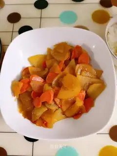 Ham sausage and potatoes