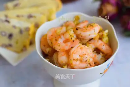 Garlic vanilla shrimp