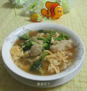 Duck eggs, spicy broccoli
