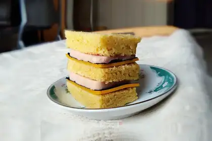 Corn paste sandwich
