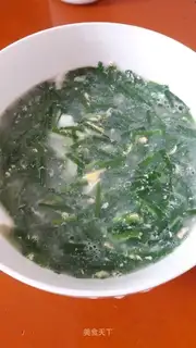 Cream egg soup