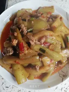 Meat and eggplant