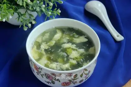 Shrimp-skin veggie egg soup
