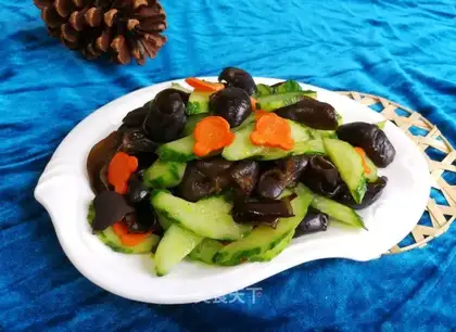 The cucumber made black wood