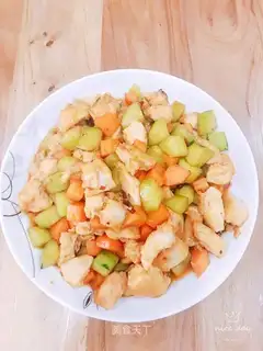 Carrot cucumber fried chicken