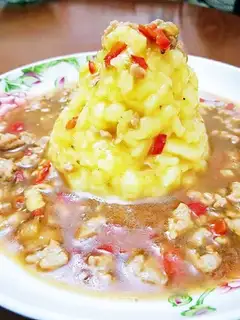 Volcanic mashed potatoes