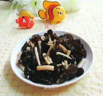 The black ear of seafood mushrooms