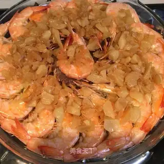 Garlic cabbage fan steamed shrimp