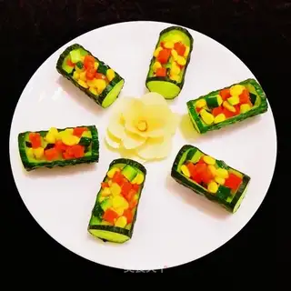 Carrot corn cucumber