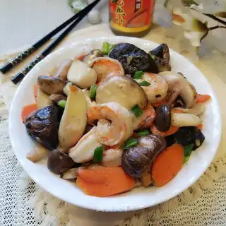 Shrimp fried mushrooms