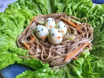 Peanut butter with wheat noodles