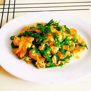 Peppers fried eggs