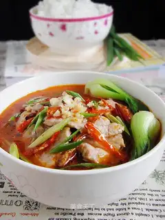 pork slices in red oil