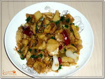 Braised dried fish in soy sauce