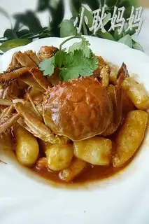 Fried rice cake with hairy crab