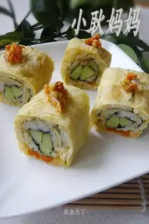 Crab-flavored rice roll