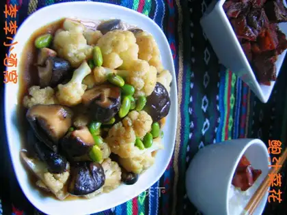 cauliflower in abalone sauce