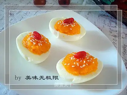 Pumpkin stuffed egg
