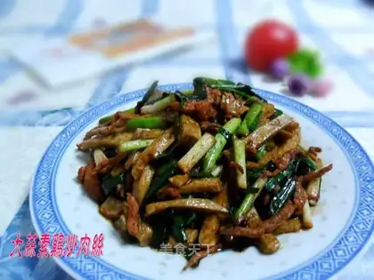 stir-fried shredded pork with vegetable chicken with garlic
