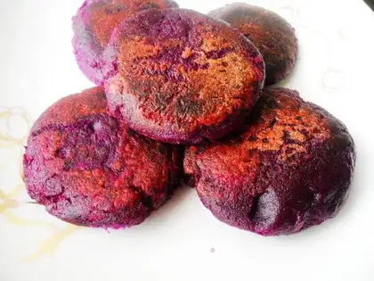 Purple potato cake