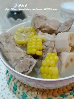 Corn lotus root spine soup
