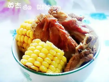 Stewed pork ribs with corn