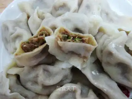 Dumplings stuffed with pork and cabbage