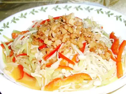 Golden needle scallop crisp