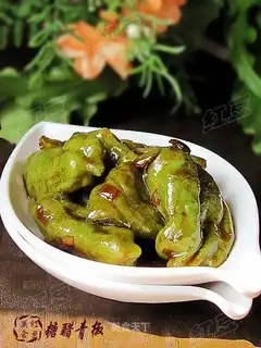 Sweet and sour green pepper