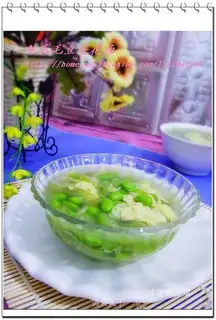 Luffa bean and egg flower soup
