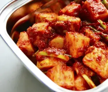 Korean spicy radish pieces