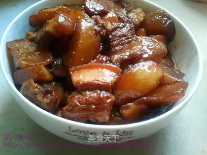 Roasted pork with radish