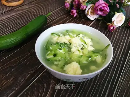 cucumber silk egg soup