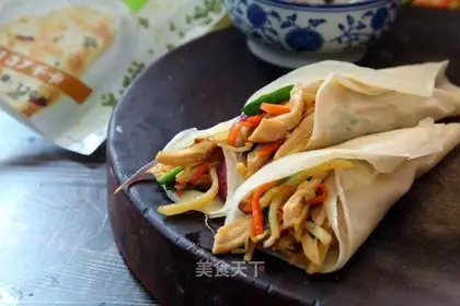 Porridge chicken burrito