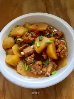 Potato burn ribs